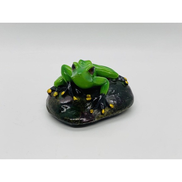 Frog on rock May rich company Figurine Approx 3"x 2.25". - Picture 7 of 15